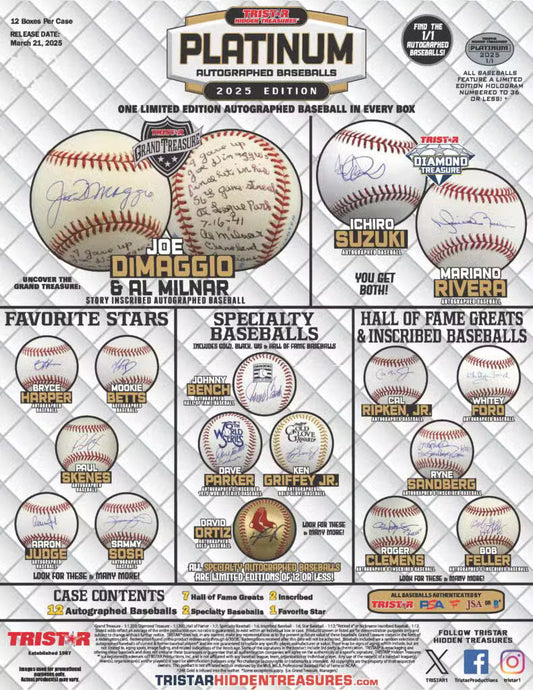 2025 Tri-Star Platinum Baseballs Mystery Box
