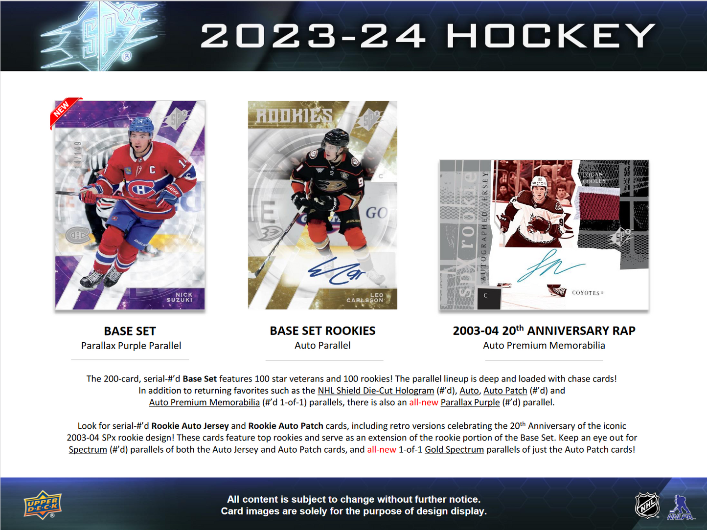 2023-24 Upper Deck SPx Hockey Hobby Box